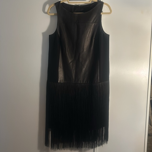 🎉4X HOST PICK🎉 Rag & Bone “Corina” Lambskin Leather Fringe Dress - Picture 3 of 10